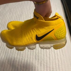 Bright Yellow Flyknit Shoes